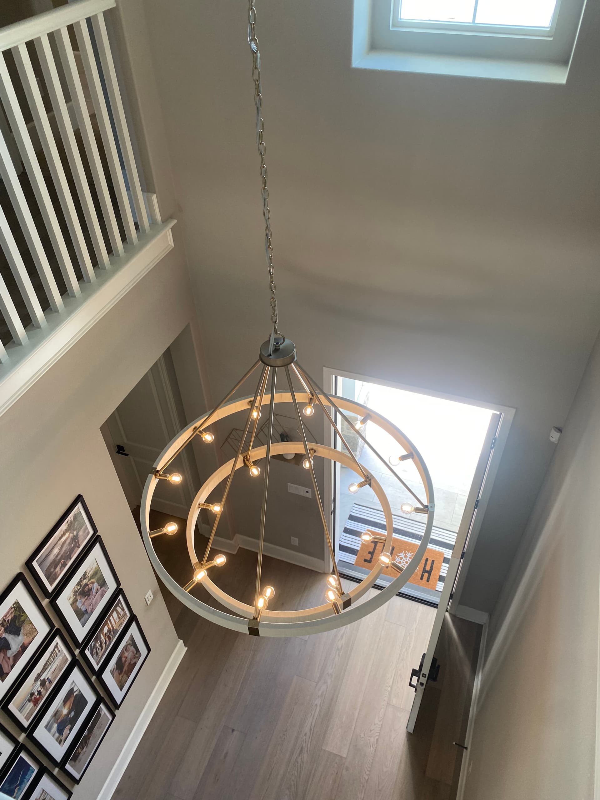 Gallery photos for Chandelier Installation on a 20-Foot Ceiling Done Right: Image #3