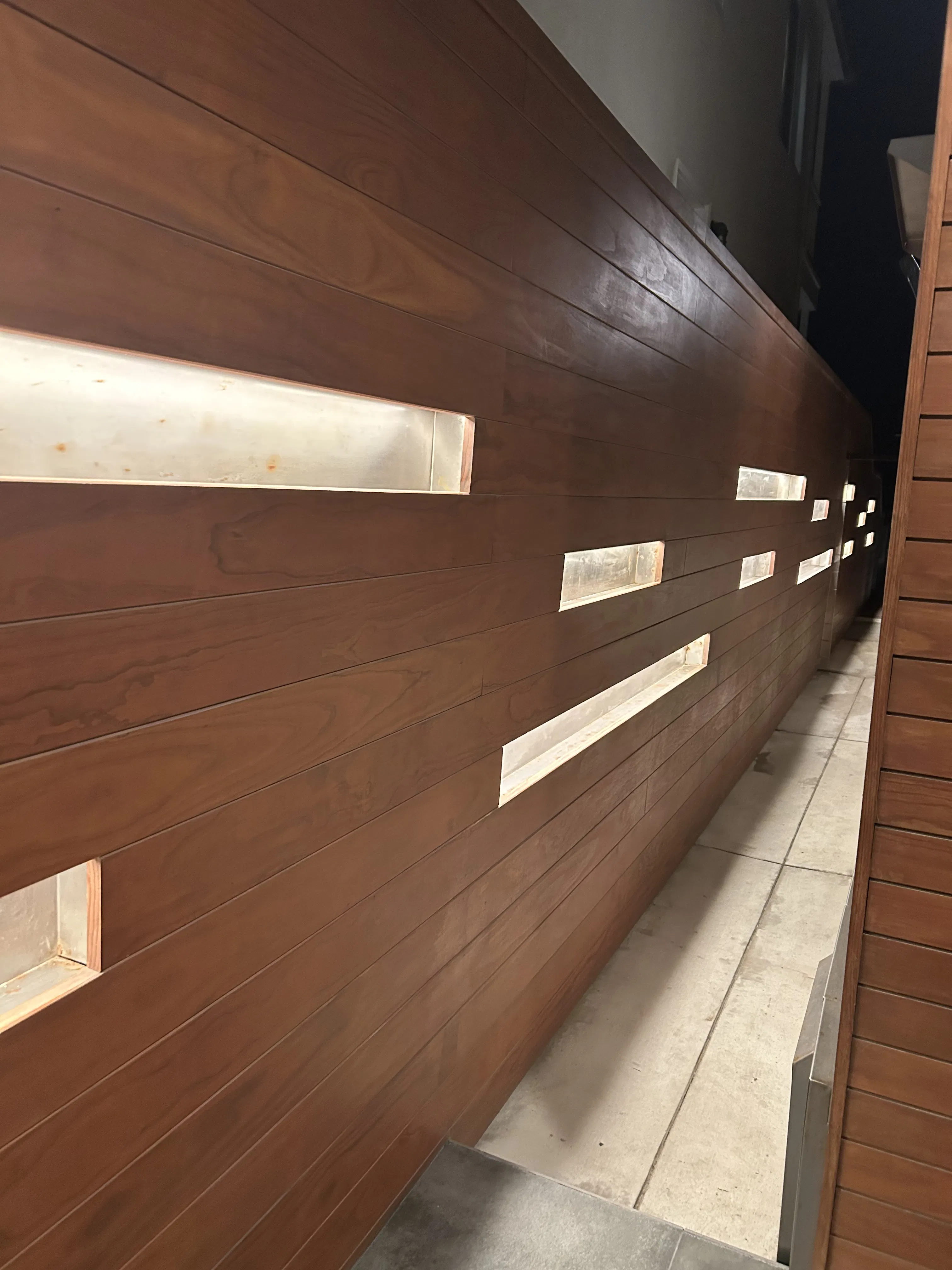 Project 24V Waterproof LED Tape Light Install on Outdoor Wood Feature Wall image