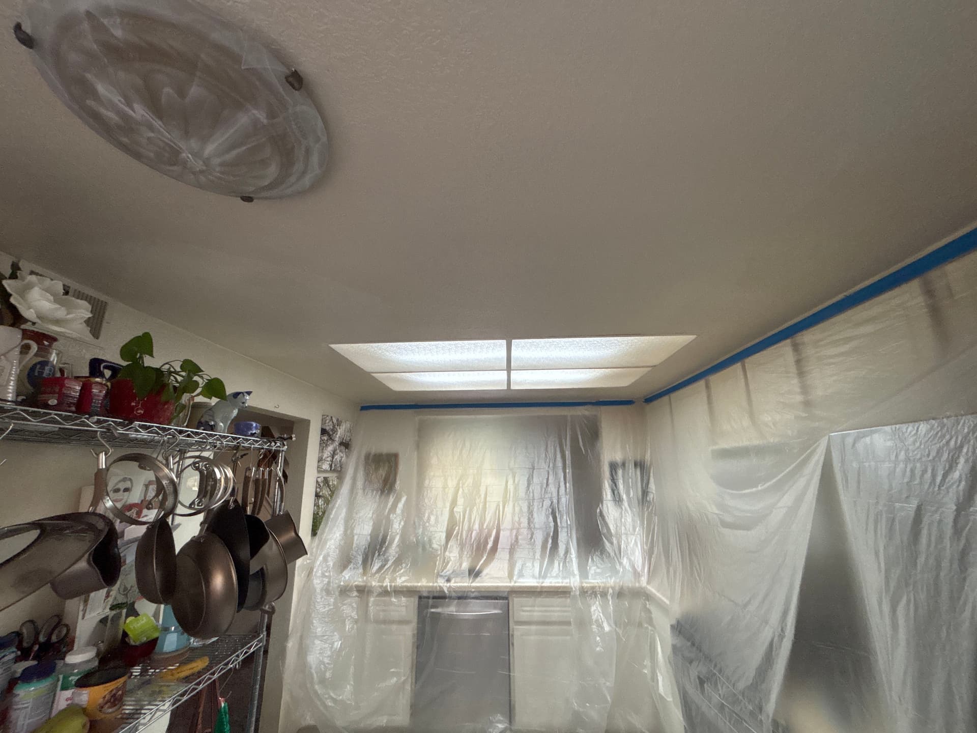 Fluorescent Light Box Removed and Replaced With LED Recessed Lighting image