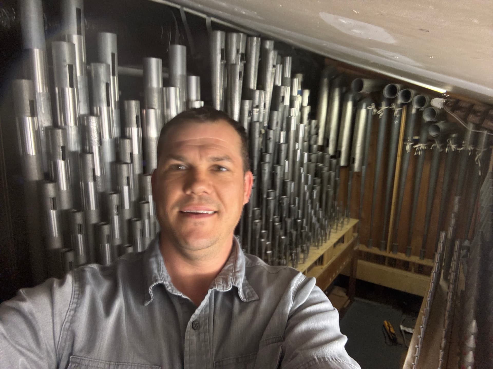 Gallery photos for We Fixed a Burned Outlet Inside a Pipe Organ: Image #1