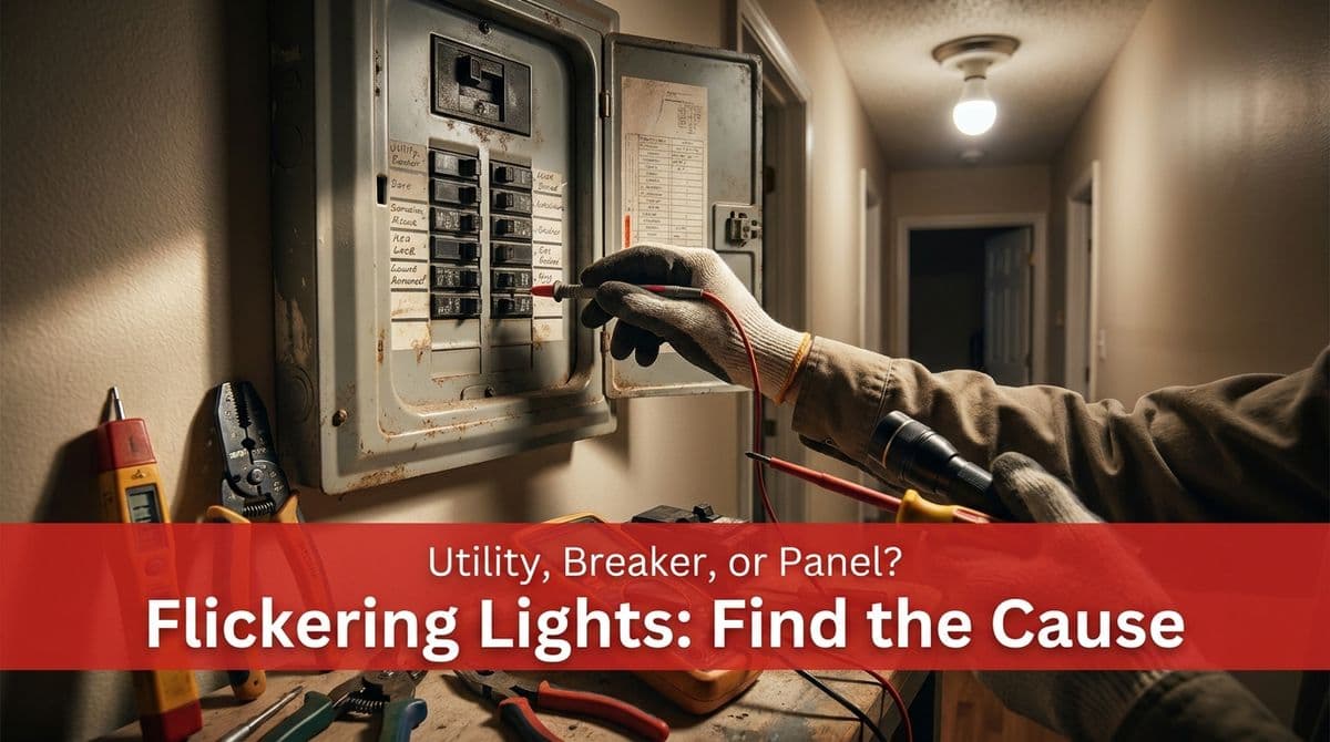 Why One Circuit’s Lights Flicker: Utility, Breaker, or Panel? image